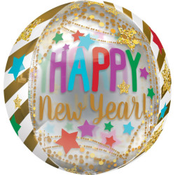 Happy New Year Gömb Fólia...