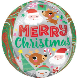 Merry Christmas Gömb Fólia...