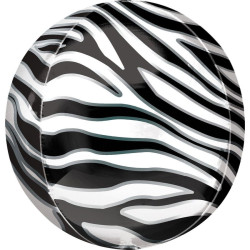 Zebra mintás Gömb fólia...