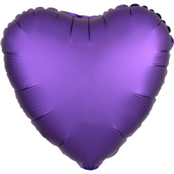 Silk Purple szív fólia lufi...