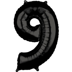 Szám Fólia lufi 9-es, Black...