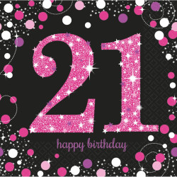 Happy Birthday 21 Pink...