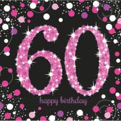 Happy Birthday 60 szalvéta...