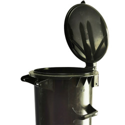 Háztartási kuka 50L-es, műanyag, szürke - [TM]