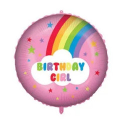 Rainbow Birthday Girl fólia...